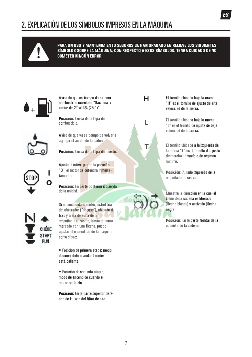 Pag. 7 - Instrucciones desbrozadora LHD52L